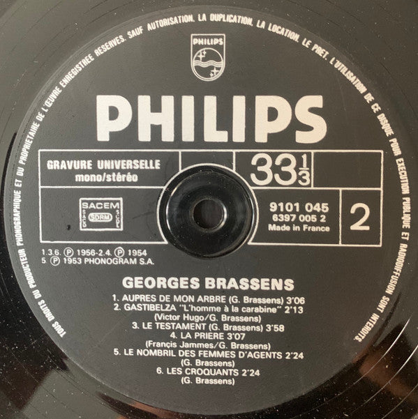 Georges Brassens : 3 - Chanson Pour L'Auvergnat (LP, Album, Comp, RE, Gat)