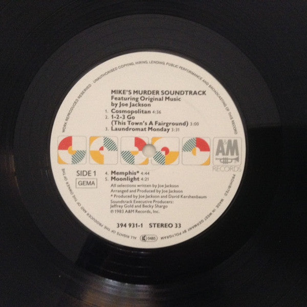 Joe Jackson : Mike's Murder - The Motion Picture Soundtrack (LP, Album)