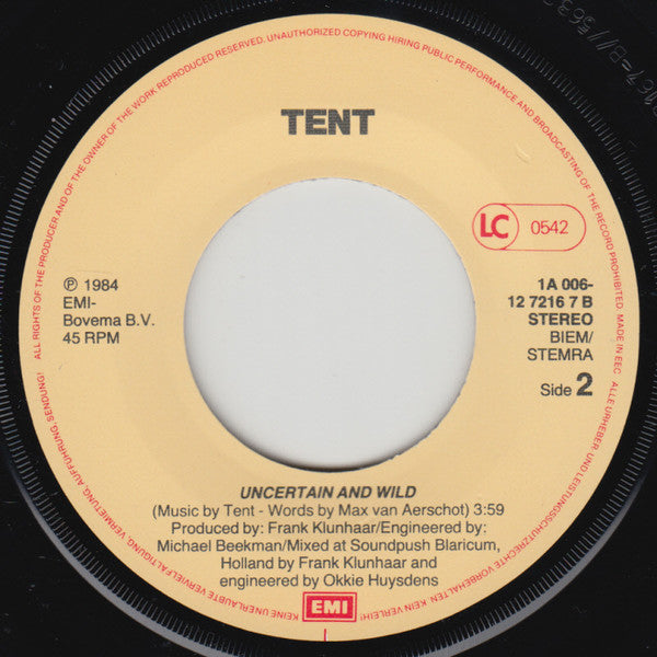 Tent : You Will Fall (7", Single)