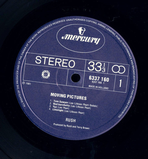 Rush : Moving Pictures (LP, Album, RE, RM, S/Edition)