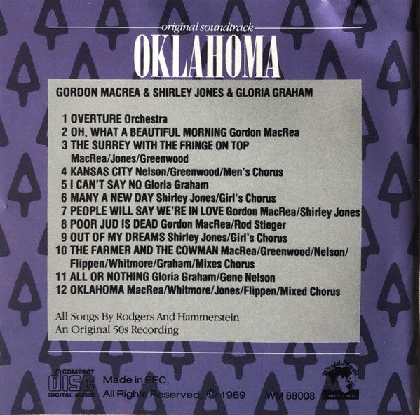 Gordon MacRae & Shirley Jones (2) & Gloria Grahame : Oklahoma (CD, Album, RE)