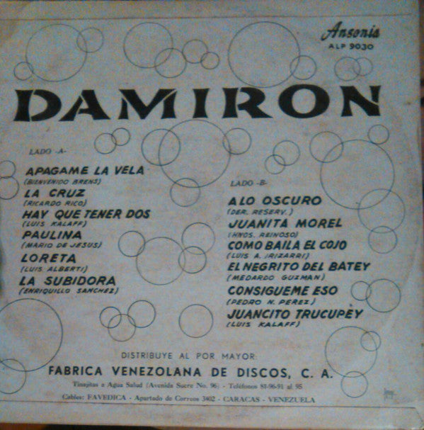 Damiron : His Piano And Rhythm : Piano Merengues Vol. 3 (LP, Album)