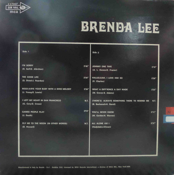 Brenda Lee : Brenda Lee (LP, Comp, Bla)