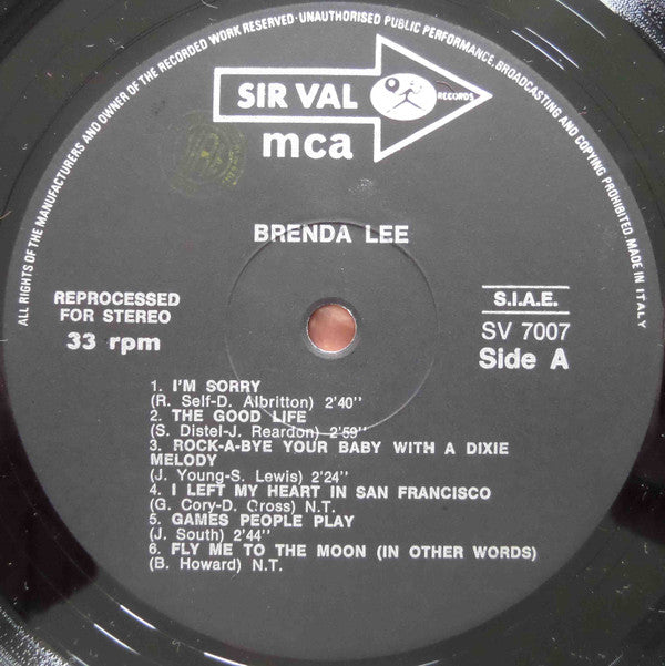 Brenda Lee : Brenda Lee (LP, Comp, Bla)