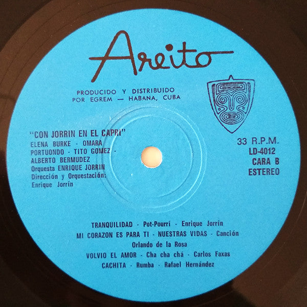 Elena Burke, Omara Portuondo, Tito Gomez, Alberto Bermúdez, Enrique Jorrin Y Su Orquesta : Con Jorrin En El Capri (LP)