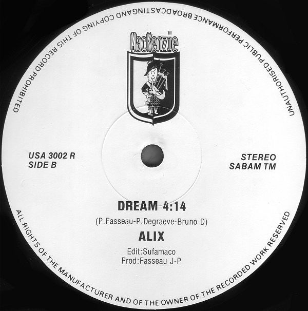 Alix : Jam To The Beat (Remix) (12")
