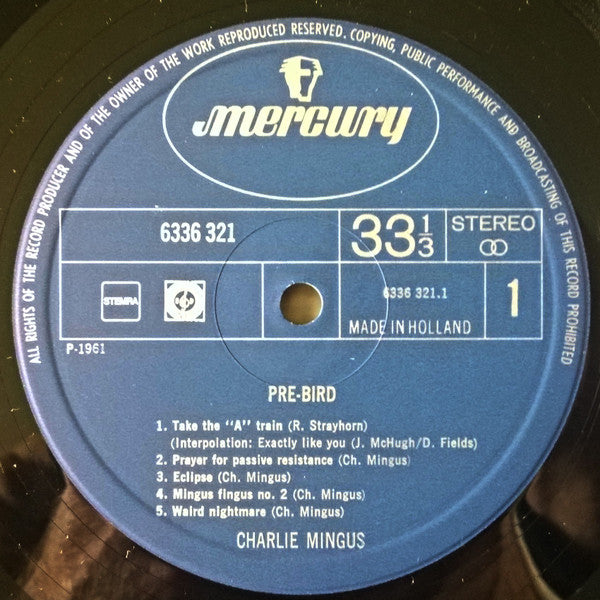 Charles Mingus : Pre-Bird (LP, Album, RE)