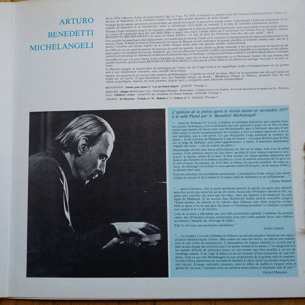 Claude Debussy, Arturo Benedetti Michelangeli : Préludes - Livre 1 (LP, Gat)