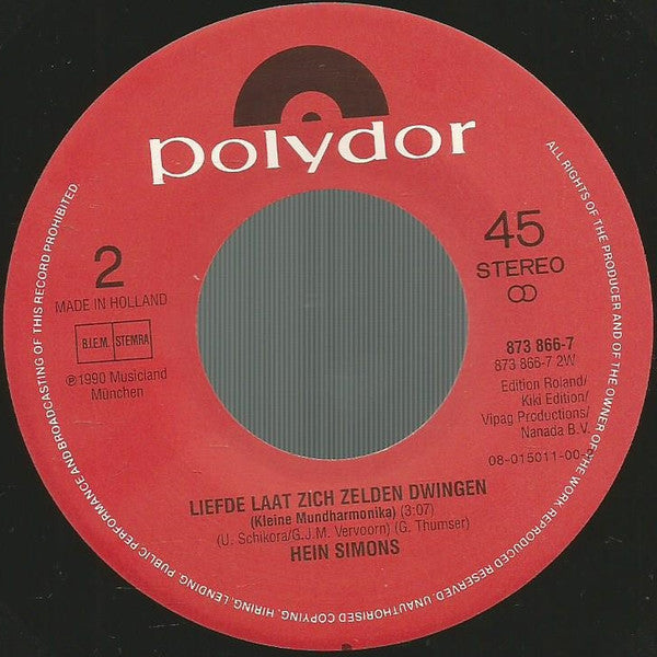 Heintje : Liefdesmelodie (7", Single)