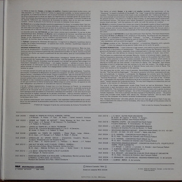 Enrique Granados, Alicia De Larrocha : Goyescas • Enregistrement Intégral (2xLP, Album, RE, RP, Gat)