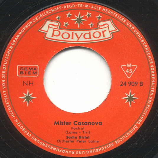 Sacha Distel : Adios Amigo (7", Single, Mono)