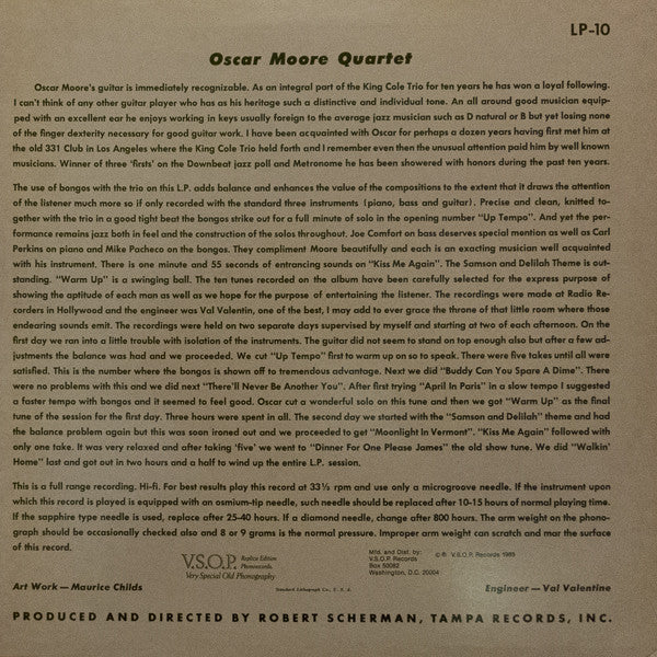 Oscar Moore Quartet* : Oscar Moore (LP, Album, RE)