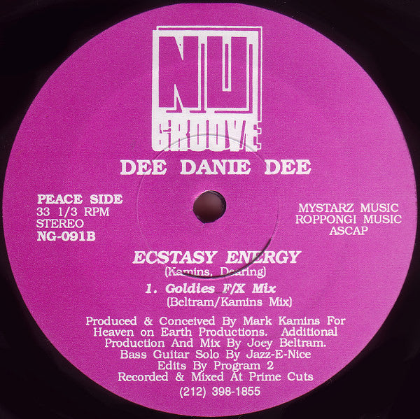 Dee Danie Dee : Ecstasy Energy (12")