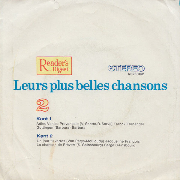 Various : Leurs Plus Belles Chansons (7", EP, Comp)