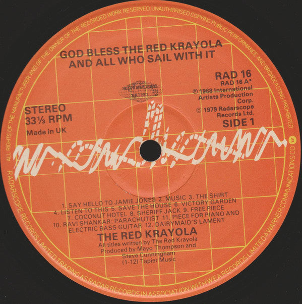 Red Krayola : God Bless The Red Krayola And All Who Sail With It (LP, Album, RE)