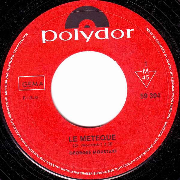 Georges Moustaki : Le Métèque / Voyage (7", Single)