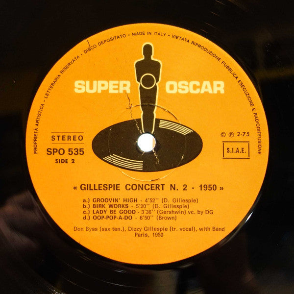 Dizzy Gillespie : Gillespie Concert 1950 N.2 (LP, Album)