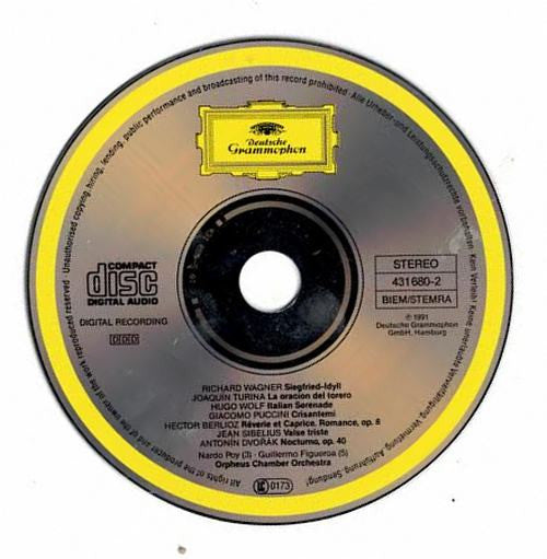 Richard Wagner, Jean Sibelius, Giacomo Puccini, Hugo Wolf, Joaquín Turina, Antonín Dvořák, Hector Berlioz, Orpheus Chamber Orchestra : Siegfried-Idyll / Valse Triste / Crisantemi / Italienische Serenade / La Oración Del Torero / Nocturno / Romance (CD, Album)