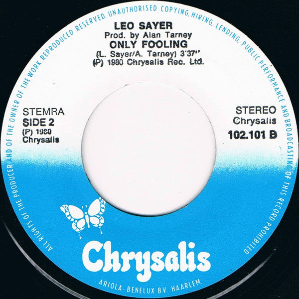 Leo Sayer : More Than I Can Say (7", Single)