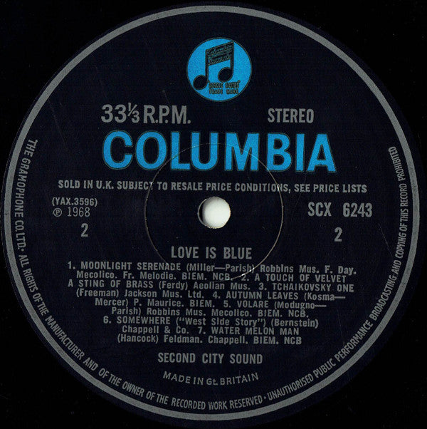 Second City Sound : Love Is Blue (LP)