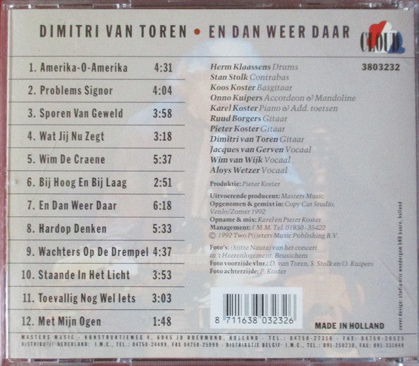 Dimitri Van Toren : En Dan Weer Daar (CD, Album)
