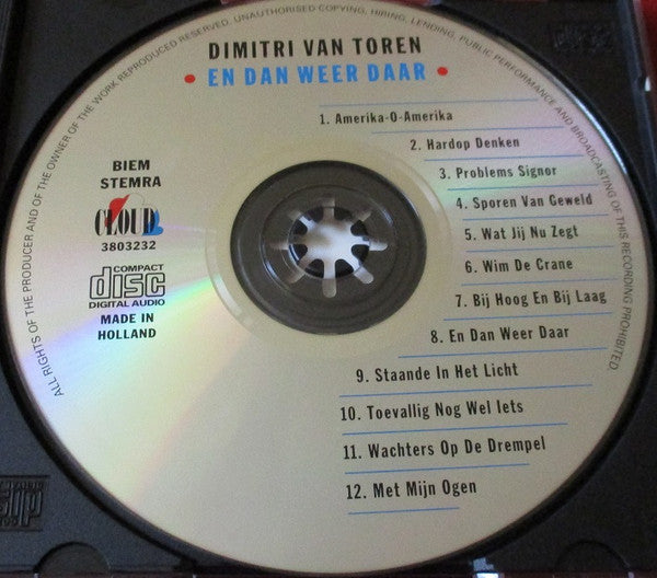 Dimitri Van Toren : En Dan Weer Daar (CD, Album)