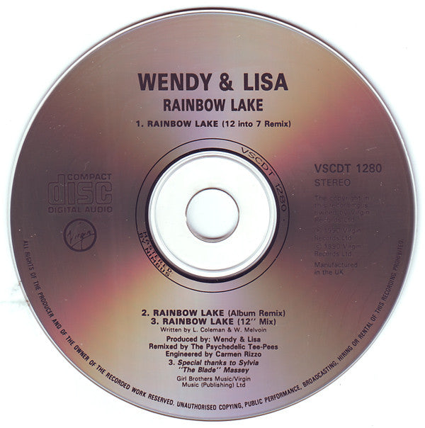 Wendy & Lisa : Rainbow Lake (CD, Single)