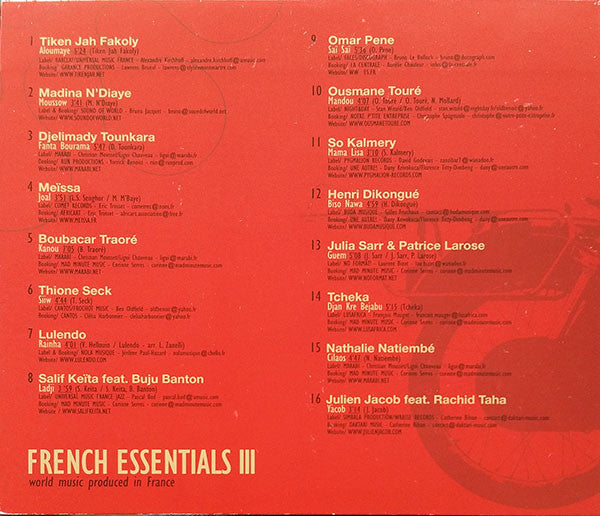 Various : French Essentials III: World Music Produced In France (2xCD, Comp, Promo, Car)