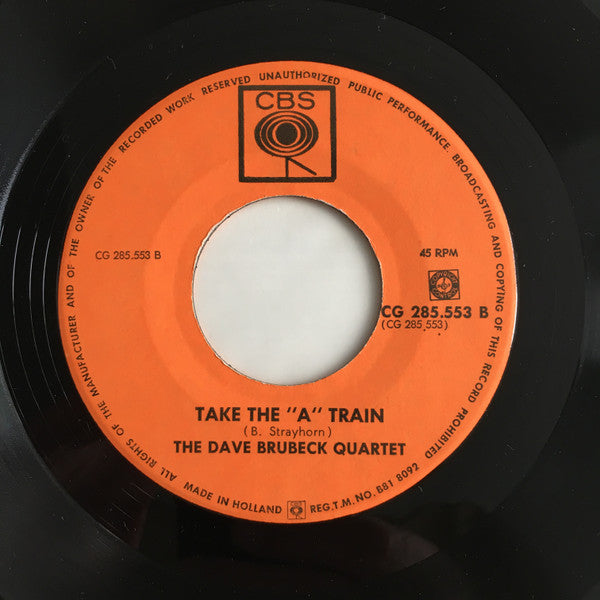 The Dave Brubeck Quartet : At The Concertgebouw Amsterdam (7", Single, Red)