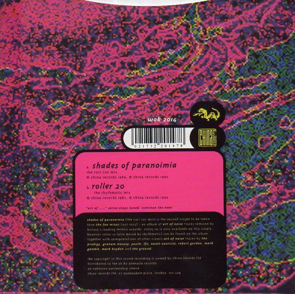The Art Of Noise : Shades Of Paranoimia (The Carl Cox Mix) (7", Single)
