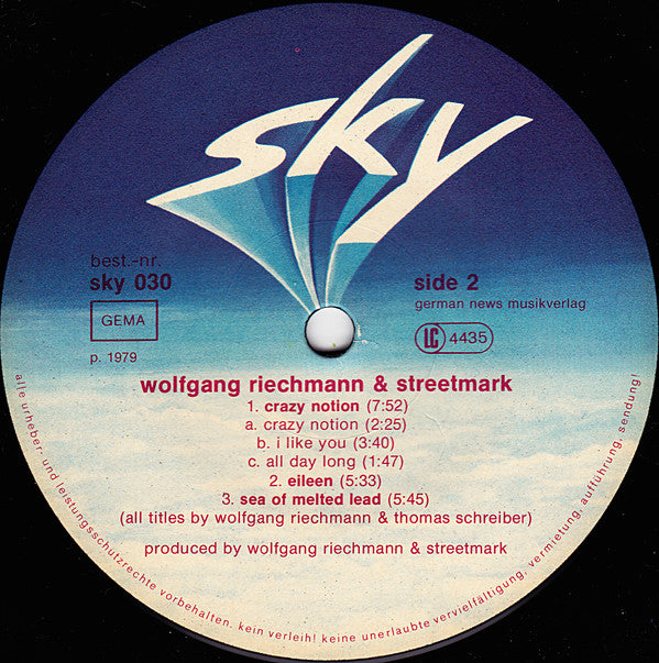 Wolfgang Riechmann & Streetmark : Wolfgang Riechmann & Streetmark (LP, Album)