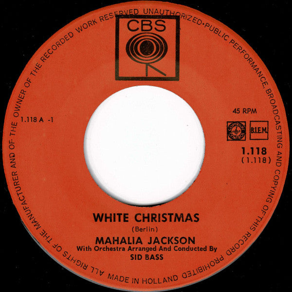 Mahalia Jackson : Songs For Christmas (7", Single)