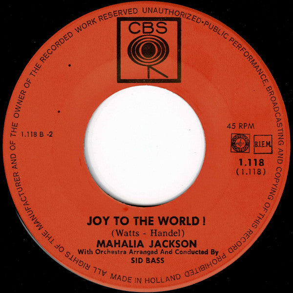 Mahalia Jackson : Songs For Christmas (7", Single)