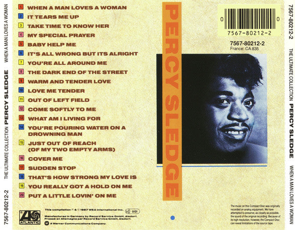 Percy Sledge : The Ultimate Collection - When A Man Loves A Woman (CD, Comp, RE)