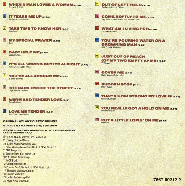 Percy Sledge : The Ultimate Collection - When A Man Loves A Woman (CD, Comp, RE)