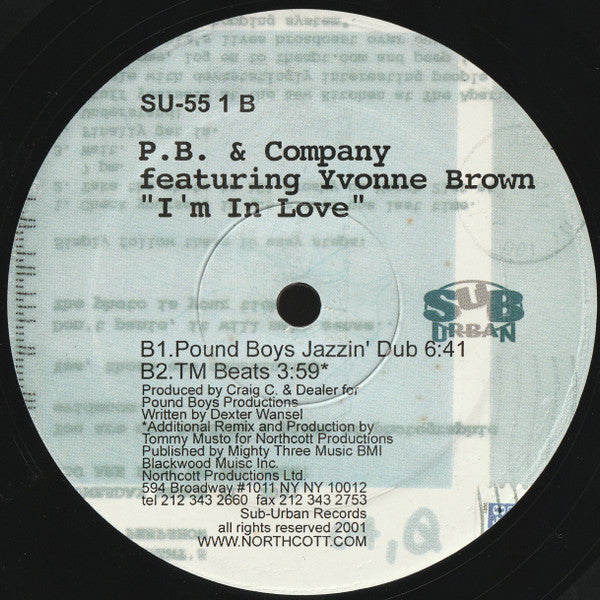 PB & Company Featuring Yvonne Brown : I'm In Love (12")