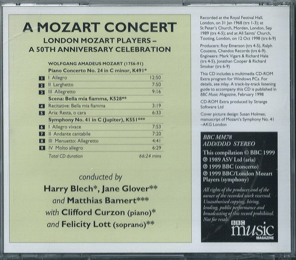 London Mozart Players : A Mozart Concert: A 50th Anniversary Celebration (CD, Comp, RM)