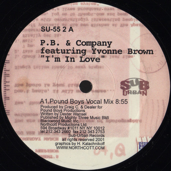 PB & Company Featuring Yvonne Brown : I'm In Love (12")