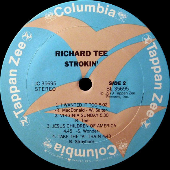 Richard Tee : Strokin' (LP, Album, Pit)