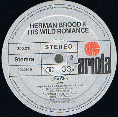 Herman Brood & His Wild Romance : Cha Cha (LP, Album)