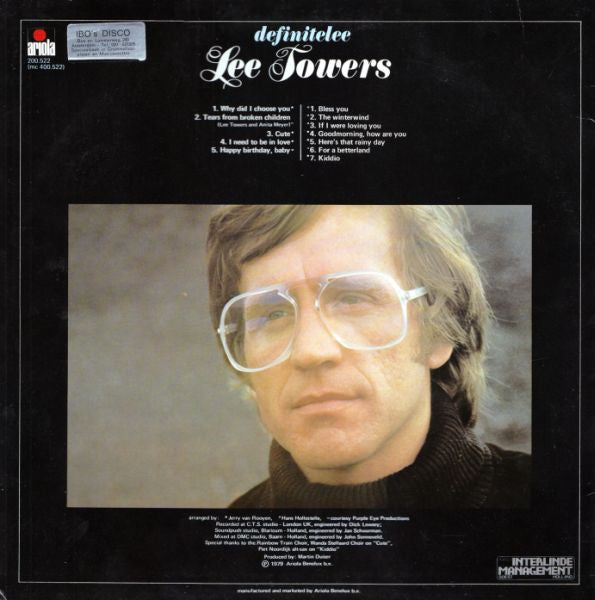 Lee Towers : Definitelee (LP, Album)