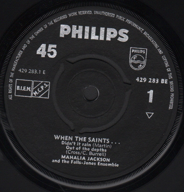 Mahalia Jackson And The Falls-Jones Ensemble : When The Saints..... (7", EP)