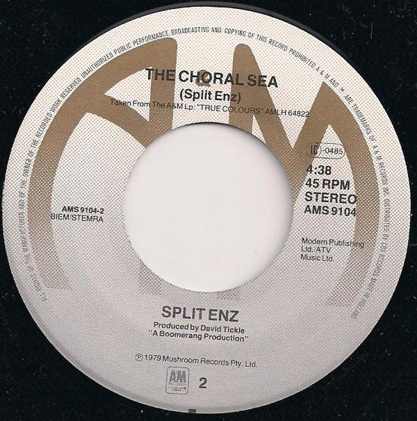 Split Enz : I Hope I Never (7", Single)