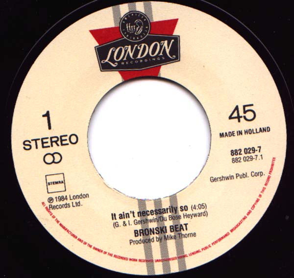 Bronski Beat : It Ain't Necessarily So (7")