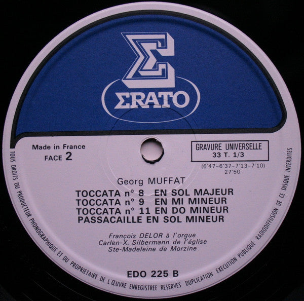 Georg Muffat - François Delor : Apparatus Musico-Organisticus (LP, Album)