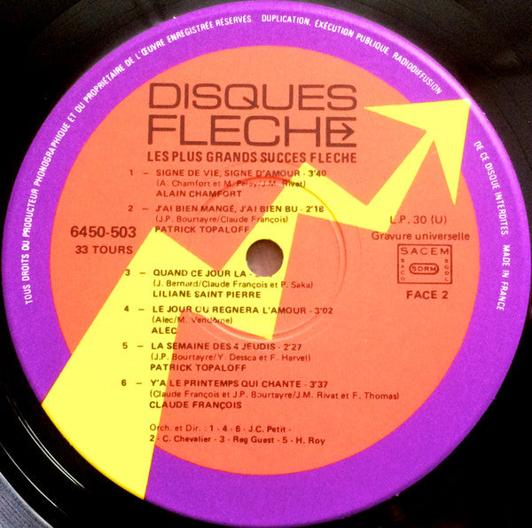 Claude François : Les Plus Grands Succes Flèche (LP, Album, Comp)