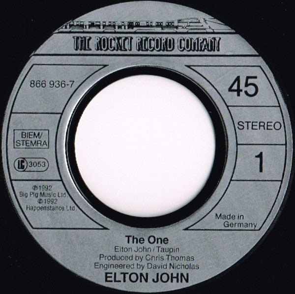Elton John : The One (7", Single)