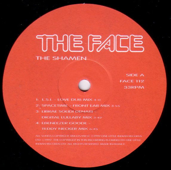 The Shamen : The Face E.P. (12", EP)