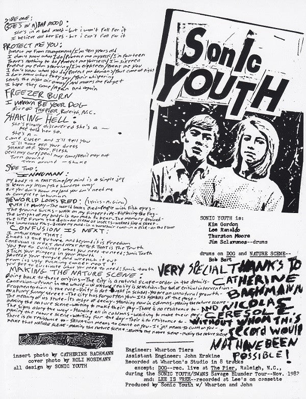 Sonic-Youth* : Confusion Is Sex (LP, Album, RE)
