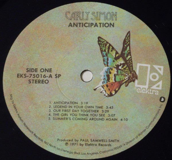Carly Simon : Anticipation (LP, Album, RP, Spe)